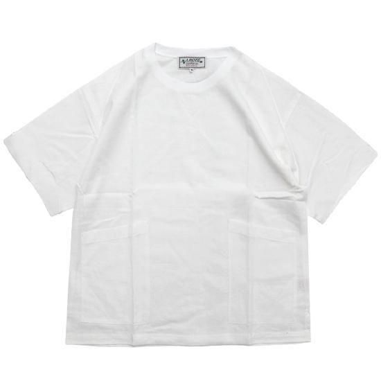 A HOPE HEMP アホープヘンプ｜Woven S/S Double Pocket Tee (ナチュラル)(シャツ生地のTシャツ)