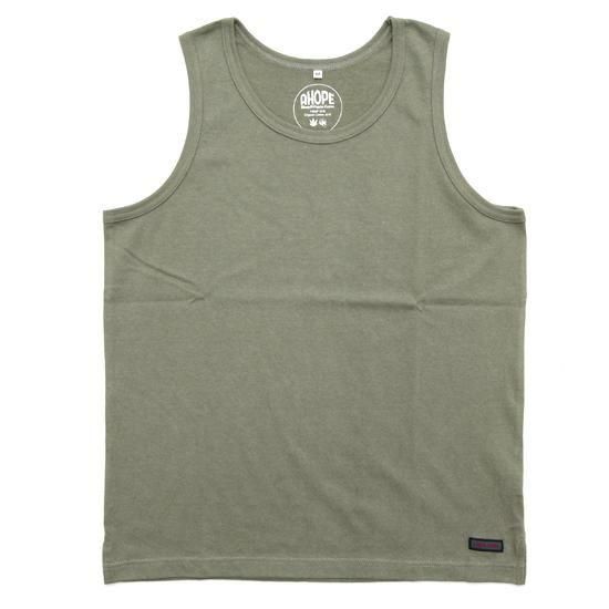A HOPE HEMP アホープヘンプ｜Heavy Weight Tank Top (セージグリーン)(少し厚手のタンクトップ)