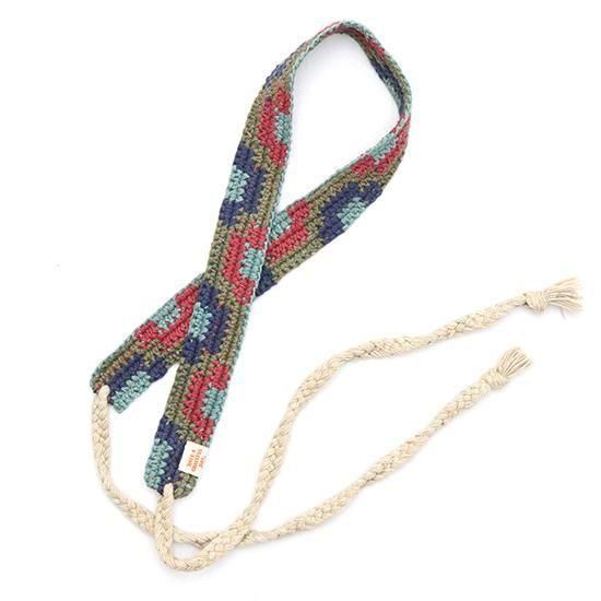 HAVE A GRATEFUL DAY ハブアグレイトフルデイ｜CROCHET BELT (オリーブ)(手編みのベルト)の商品画像1枚目