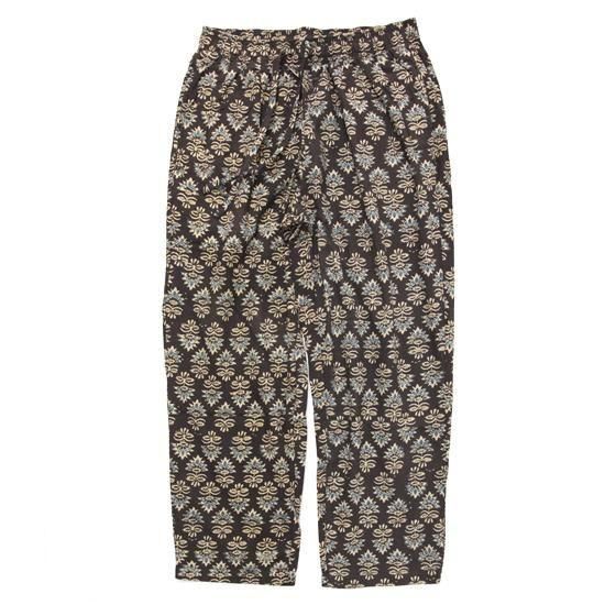 GOHEMP ゴーヘンプ｜INDIA BLOCK GREEN HILL PANTS (ブラック)(ブロックプリント イージーパンツ)の商品画像1枚目