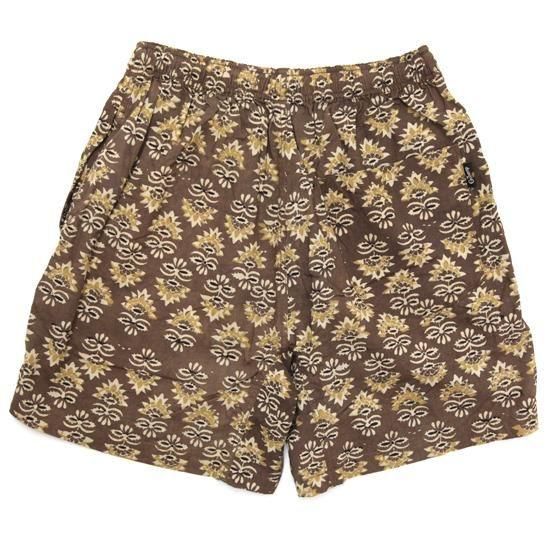 GOHEMP ゴーヘンプ｜INDIA BLOCK JAM SHORTS (ブラウン)(ブロックプリント ショートパンツ)の2枚目の画像