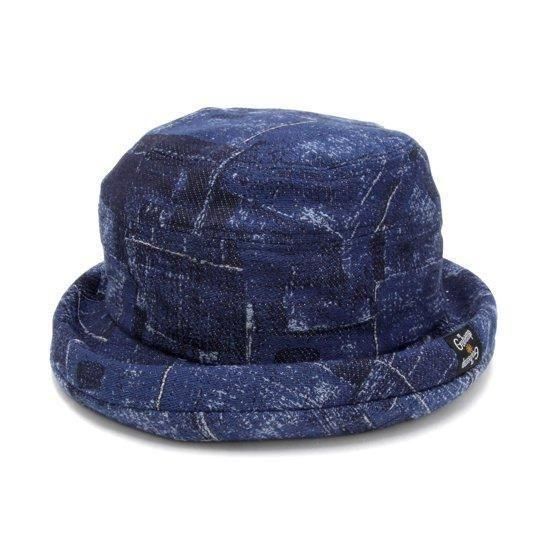 GOHEMP ゴーヘンプ｜INDIGO HILL TOP HAT (パッチワーク)(不思議な形のハット)の商品画像1枚目