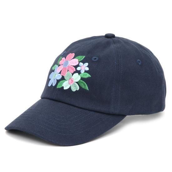 HAVE A GRATEFUL DAY ハブアグレイトフルデイ｜FLOWERS PANEL CAP (ネイビー)(コットンキャップ)