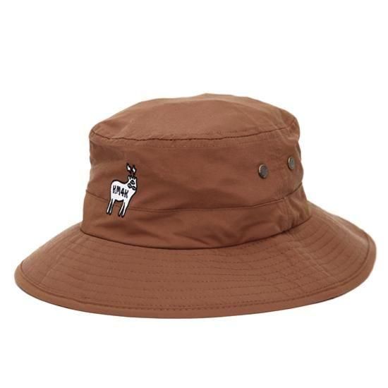 【KM4K カモシカ】SAFARI HAT (ブラウン)(日よけサファリハット)