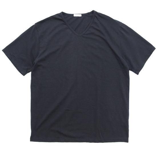 remilla レミーラ｜マーブルVネック (ブラック)(ゆるいVネックの定番Ｔシャツ)