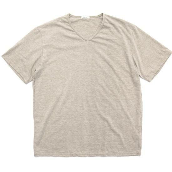 remilla レミーラ｜マーブルVネック (サンド杢)(ゆるいVネックの定番Ｔシャツ)