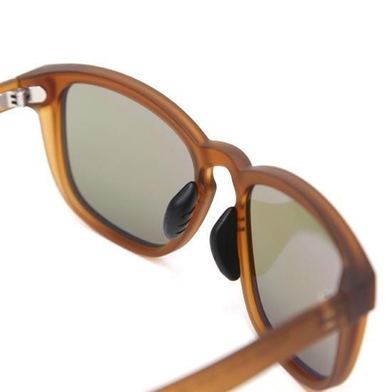 【Afterglow アフターグロー】× OWL MILS(アウルミルズ) VULCAN ＋ MILS LENS OLIVE GLOW (マットクリアブラウン)(渓流釣りを楽しくする偏光サングラス)の2枚目の画像