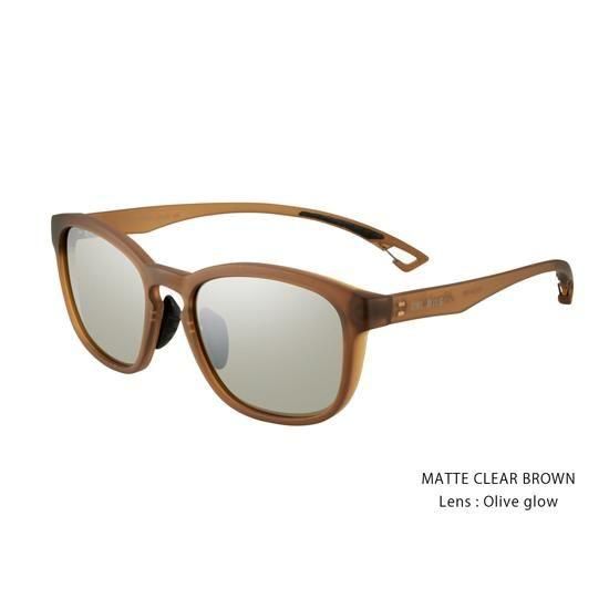 【Afterglow アフターグロー】× OWL MILS(アウルミルズ) VULCAN ＋ MILS LENS OLIVE GLOW (マットクリアブラウン)(渓流釣りを楽しくする偏光サングラス)