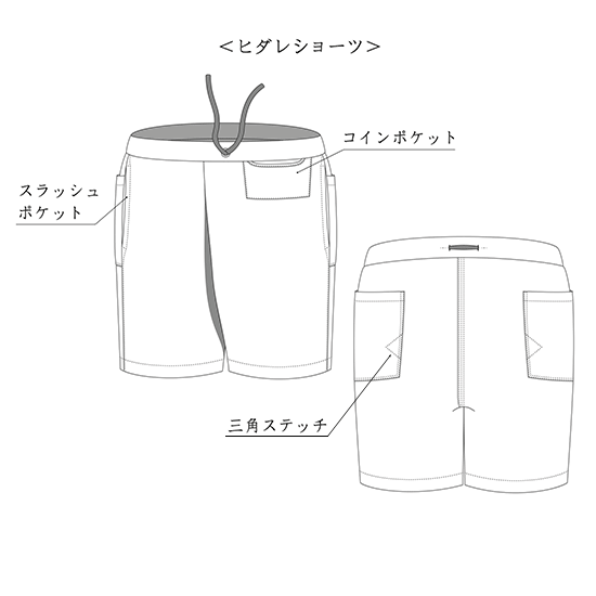 remilla レミーラ【予約商品】ヒダレショーツ (変わった作りのイージーショーツ)【7月下旬～8月上旬入荷予定】の2枚目の画像