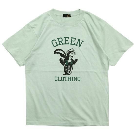 【GREEN CLOTHING グリーンクロージング】2025 #4 Skunk2 (セージ)(Degarashi プリントTシャツ)