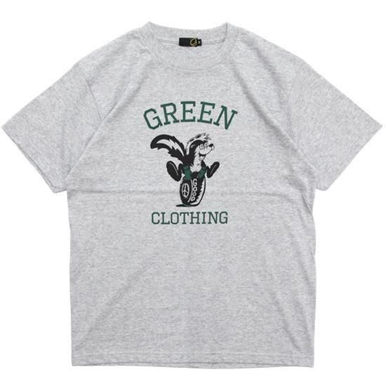 【GREEN CLOTHING グリーンクロージング】2025 #4 Skunk2 (ヘザーグレー)(Degarashi プリントTシャツ)