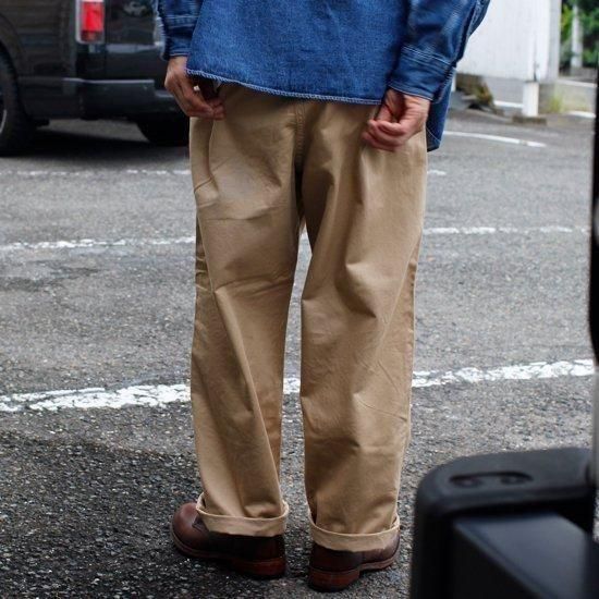 CRANK PROJECTS ファットパンツ  チノパン CRANK PROJECTS 綿チノファットパンツ (ベージュ)(太パン)
