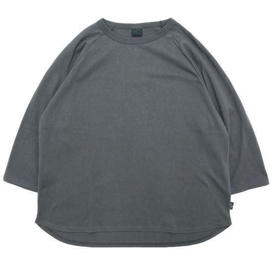 GOHEMP ゴーヘンプ｜10oz JERSEY WIDE BASEBALL TEE 25-2 (チャコール)(やや厚手のロンTEE)