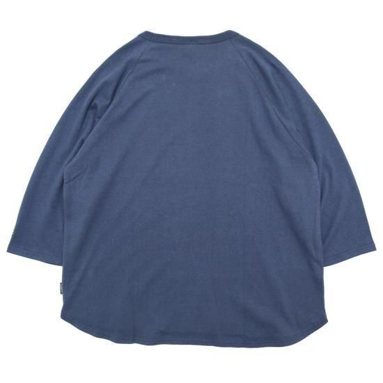 GOHEMP ゴーヘンプ｜10oz JERSEY WIDE BASEBALL TEE 25-2 (ネイビーブルー)(やや厚手のロンTEE)の2枚目の画像
