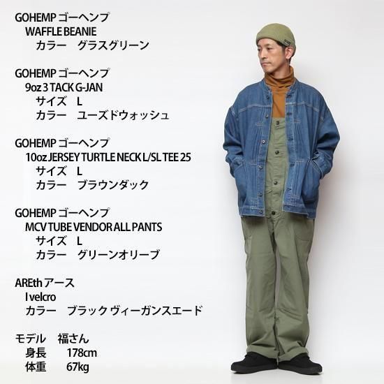 GOHEMP｜3 TACK G-JAN ワンウォッシュ GHJ6160THO