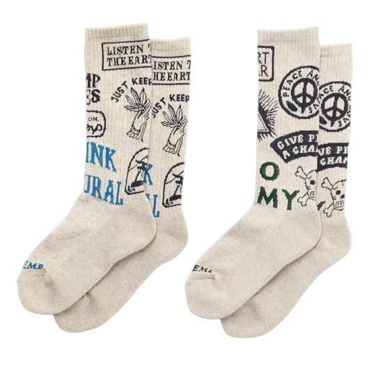 GOHEMP ゴーヘンプ｜NO ARMY CREW SOCKS (自然環境や平和へのメッセージが込められたソックス)