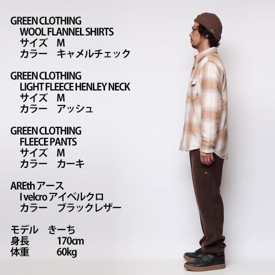 GREEN CLOTHING｜WOOL FLANNEL SHIRTS キャメルチェック
