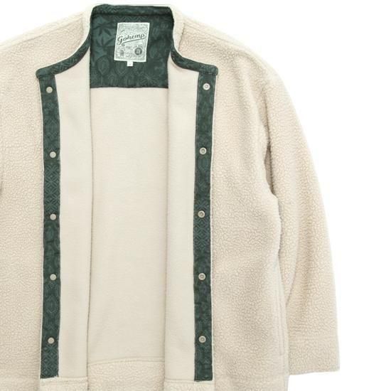 GOHEMP｜NO COLLAR SHIRTS CREAM