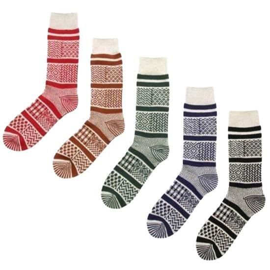 ROTOTO ȥȡMULTI JACQUARD CREW SOCKS (䤹㥬Ԥߥ롼å)
