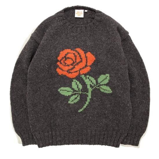 HAVE A GRATEFUL DAY ϥ֥쥤ȥեǥROSE KNIT CREW (֥饦)(ڥ롼˥å)
