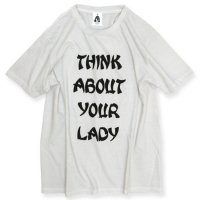 TACOMA FUJI RECORDS THINK ABOUT YOUR LADY S/S TEE (ICE GRAY)(タコマフジレコード)