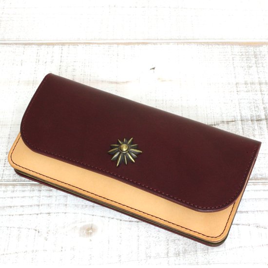 KUBIKI LEATHER クビキレザー｜KUBIKI LEATHER LONG WALLET (BURGUNDY)