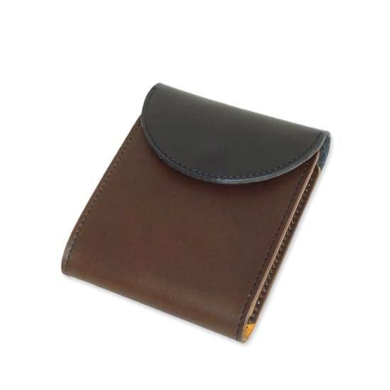 KUBIKI LEATHER SHORT WALLET (NAVY)