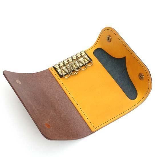 KUBIKI LEATHER KEY CASE (NAVY)