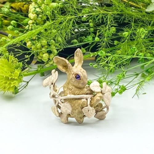 DECOvienya ウサギとツタのリング