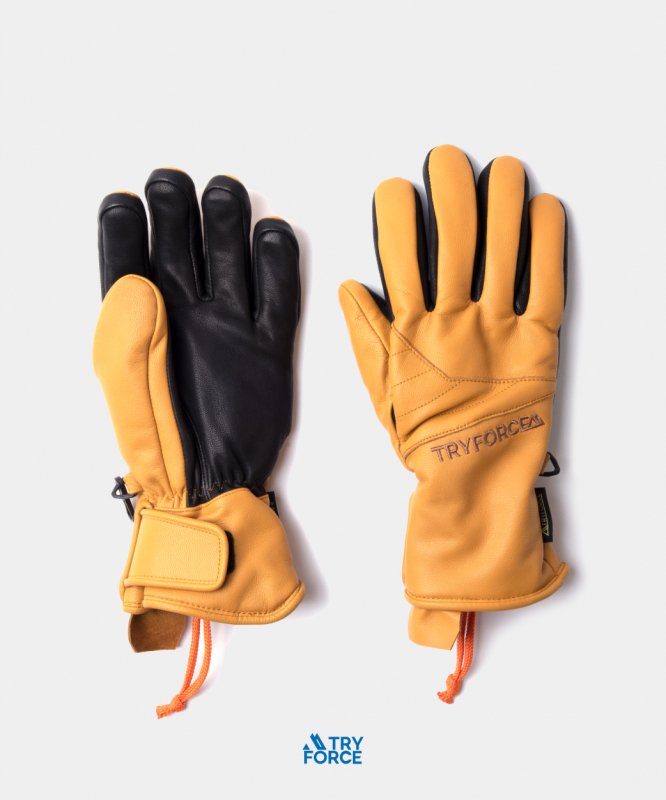 DLS Select ：TRYFORCE<br>LEATHER AT FIVEFINGER GLOVE/スノーグローブ