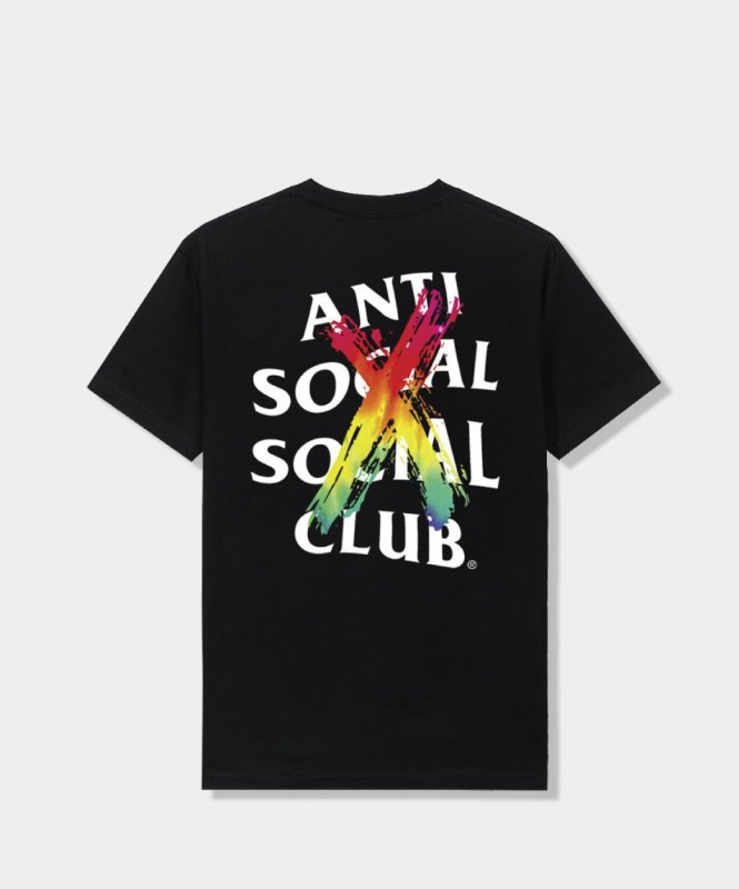 SALE 40% OFF! <br>Anti Social Social Club ASSCアンチソーシャルソーシャルクラブ<br>Cancelled Rainbow Black Tee/Tシャツ