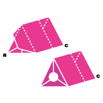 ラッピングの三角形の包装-05