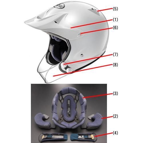 ハイパーＴ　アライ　ヘルメット白色