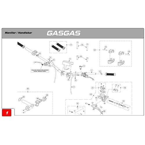 GASGAS純正パーツ] WIRE SUBJET RUBBER [Parts No] BFS450320067