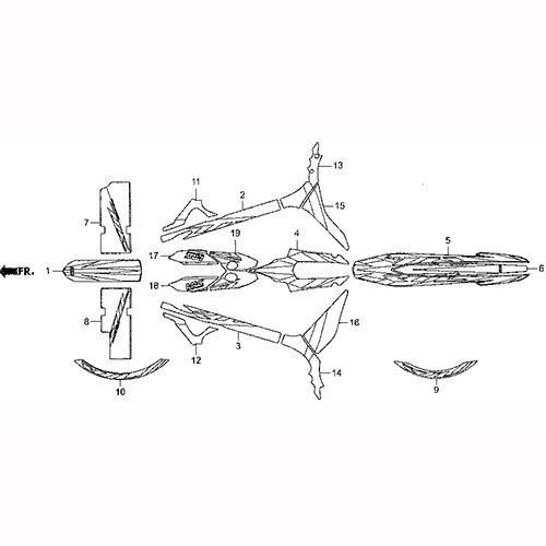 2023-2024 RTL260R,RTL301RR リア前方ストライプ STRIPE RTL RR