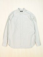 Scye Basics フィンクスコットンオックスフォード バンドカラーシャツ(グレージュ)【メンズ】
