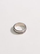 VINTAGE JEWERLY 70s EURO Silver Ring 13号 #1837dk