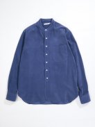Scye Basics オーガニックコットンコーデュロイ グランダッドカラーシャツ(ブルー)【メンズ】