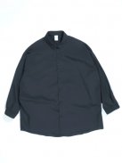 NO CONTROL AIR  マットポリエステルタイプライター ワイドシャツ(ブラック)【ユニセックス】