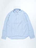 YAECA コンフォートシャツ -リラックス-(サックスストライプ)【メンズ】