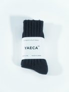 YAECA コットンシルクソックス（ネイビー）【ユニセックス】