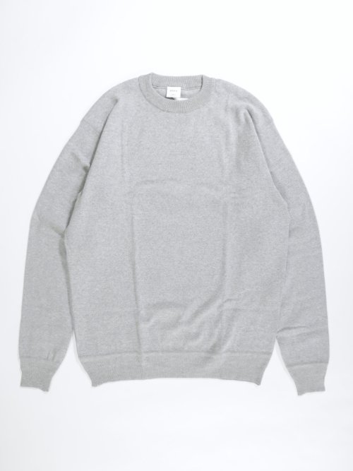 YAECA STOCK リンキング コットンリブ クルーネックL/S(グレー