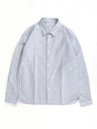 YAECA コンフォートシャツ -スタンダードRC-(ブルーストライプ)【メンズ】