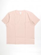 YAECA STOCK クルーネックTシャツ-ポケット付き-(チェリー)【ウィメンズ】