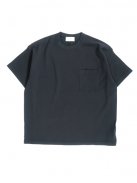 HERILL コットン ポケットTシャツ(チャコールブラック)【ユニセックス】