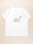 YAECA STOCK プリントTシャツ(ホワイト/TORTOISE)【ウィメンズ】