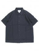 YAECA コンフォートシャツS/S -リラックススクウェア-(ネイビー)【ウィメンズ】