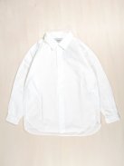 YAECA コンフォートシャツ -リラックスロング-(ホワイト/コットンナイロン)【ウィメンズ】