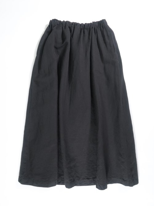 ゴーシュ リネンコットンツイル ギャザースカート(ブラック) - BAZAAR by GIFT/ YAECA・HERILL・Scye・NO