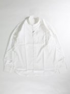 SCYE BASICS フィンクスコットンオックスフォード グランダッドカラーシャツ(ホワイト)【ウィメンズ】